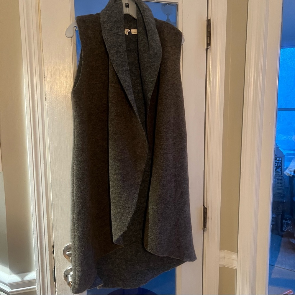 Anthropologie Moth Long Wool Sweater Vest